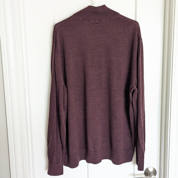 GAP 100% Merino Wool Pullover Quarter Zip - Maroon sz XXL - Picture 4 of 5